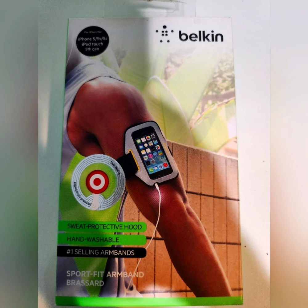 Belkin Gray Sport Armband For iPhone 5 Models. See Desciption. New In Box